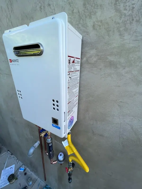 Tankless water heater installation for Burchfield Survey of Hardville S.b.-11 homes